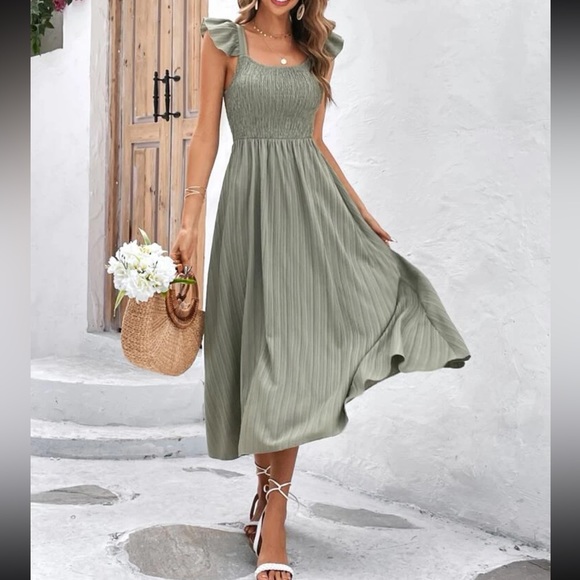 SHEIN Dresses & Skirts - Olive green maxi dress